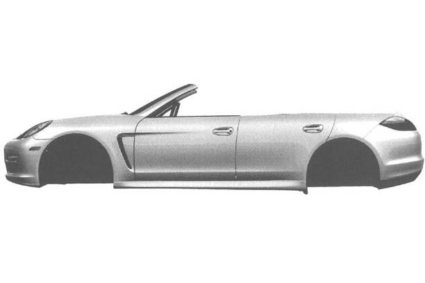 Porsche Panamera cabrio patent tekeningen