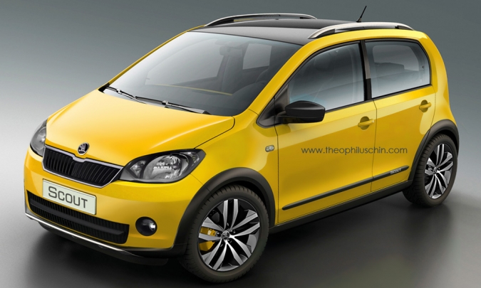 Render: kleine Skoda Citigo Scout