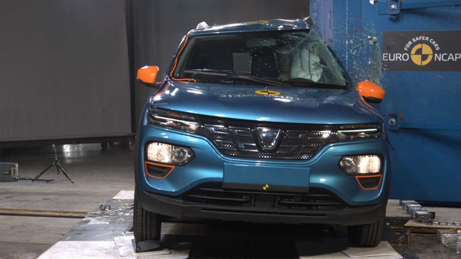 Dacia Spring Euro NCAP 2021 zijdelingse crash