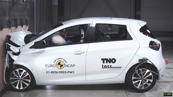 Renault Zoe Euro NCAP 2021 vooorwaartse crash