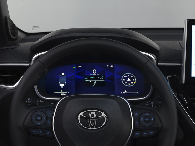 Toyota Corolla Cross Hybrid 2021 digitale cockpit