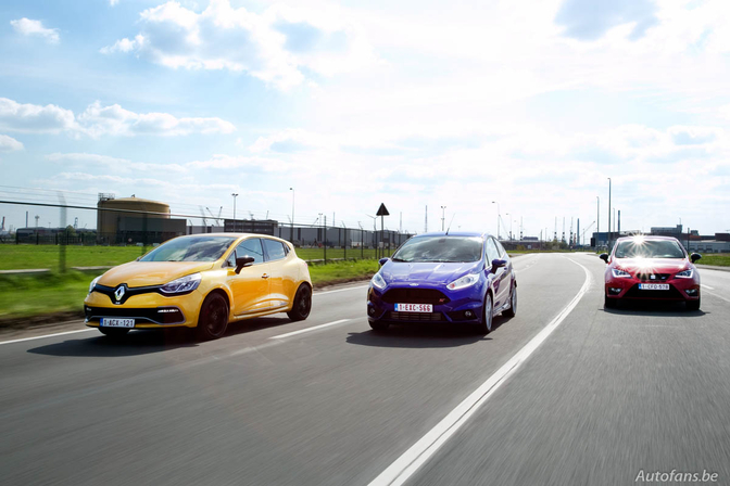 Rijtest: Ford Fiesta ST, Renault Clio R.S. & Seat Ibiza Cupra