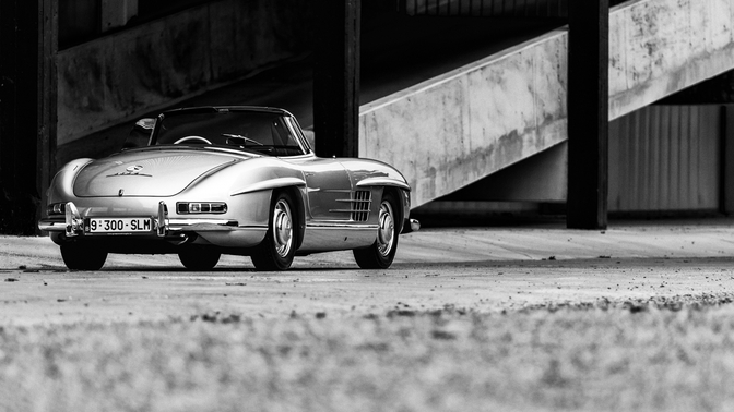 mercedes-300-sl-convertible-1080p-mathias-decru_black-white