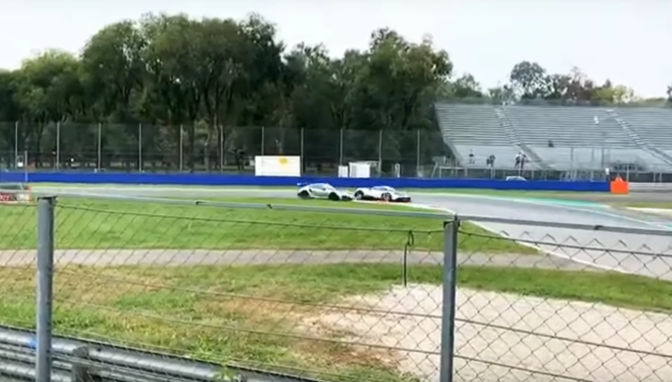 Crash Porsche 911 GT2 RS Pagani Huayra BC Monza