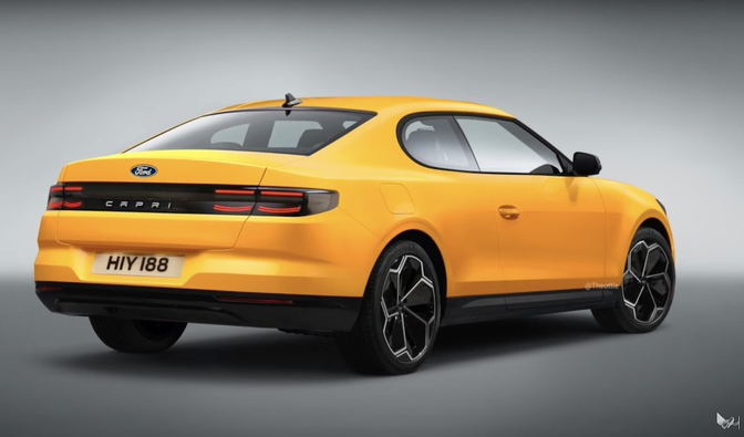 Ford Capri coupé render 2024