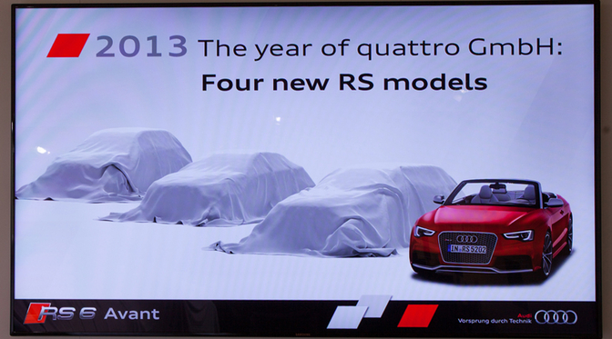 Raadjeplaatje: Audi lanceert nog 3 RS-modellen in 2013, maar welke?