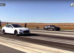 Tesla Model S vs Lexus ISF - 1/2 Mile Drag Race!