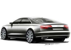 Audi A8 facelift 2014 sketches