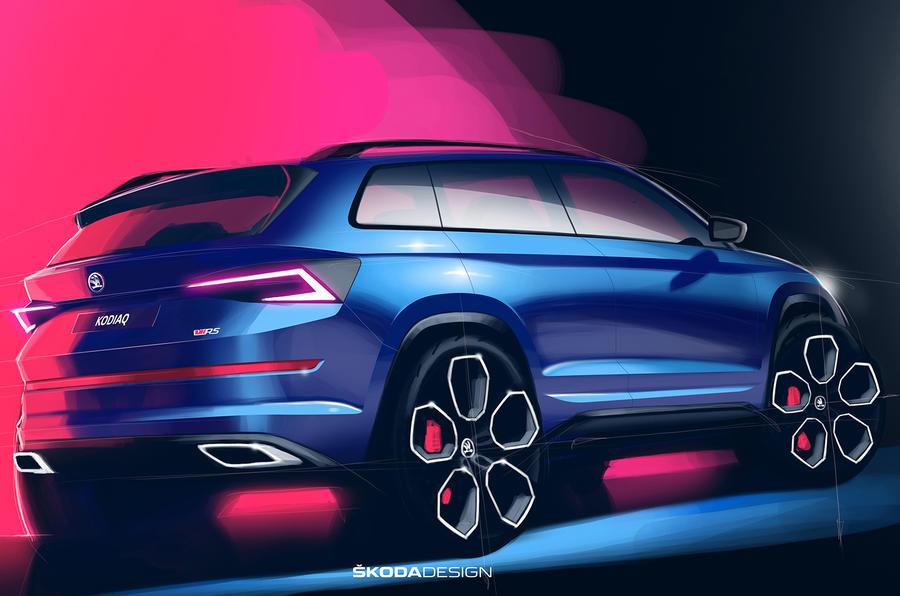 skoda kodiaq rs tease