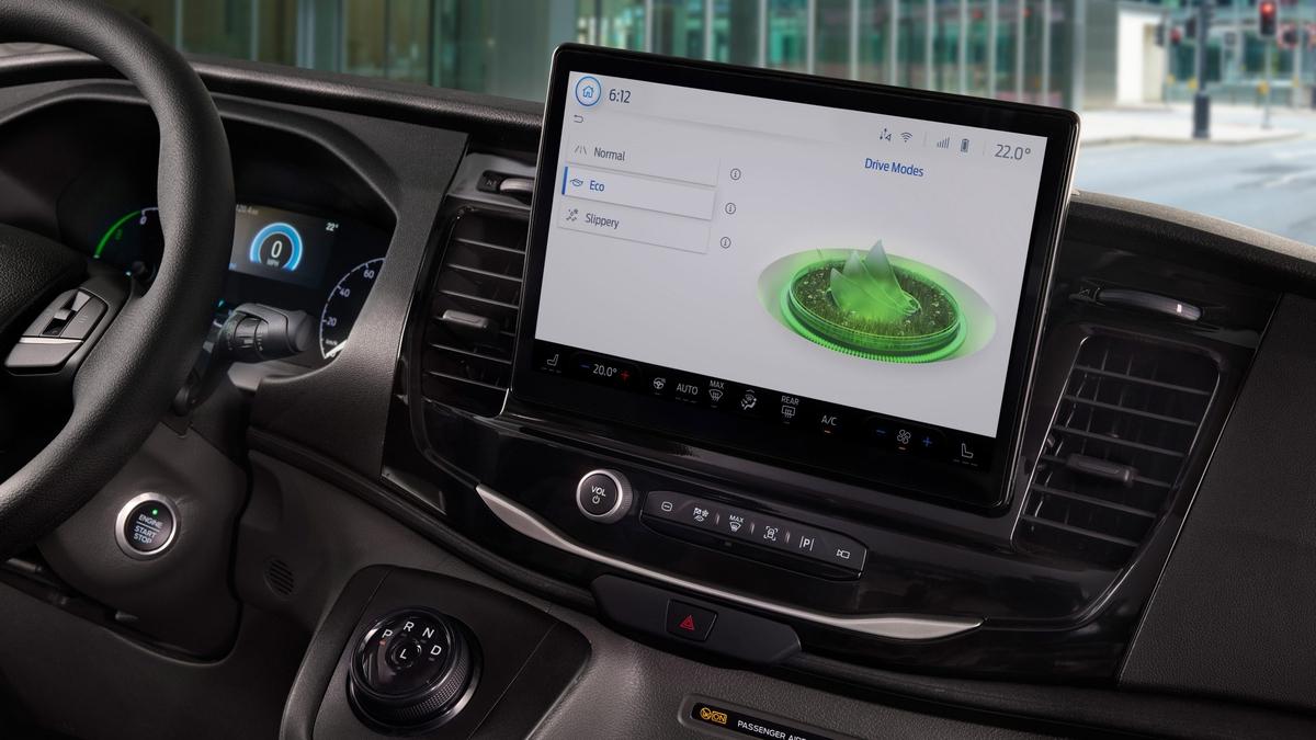 Ford E-Transit 2021 SYNC 4 touchscreen