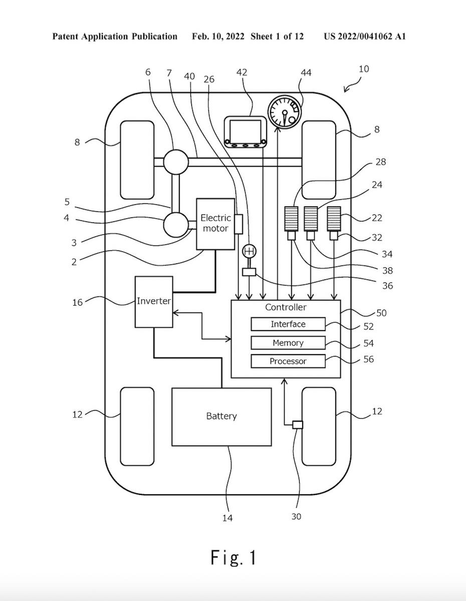 Toyota manuele bak EV Patent 2022