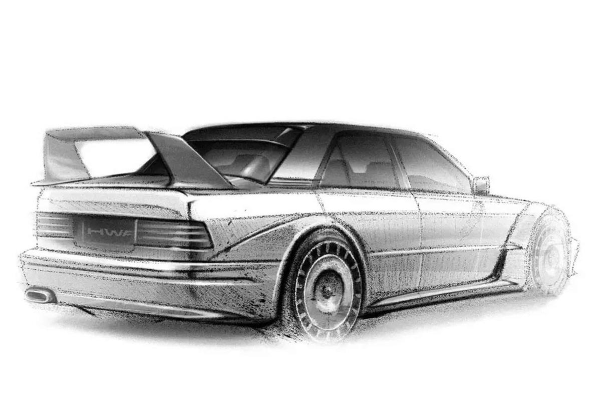 Mercedes 190E HWA Evo restomod 2023
