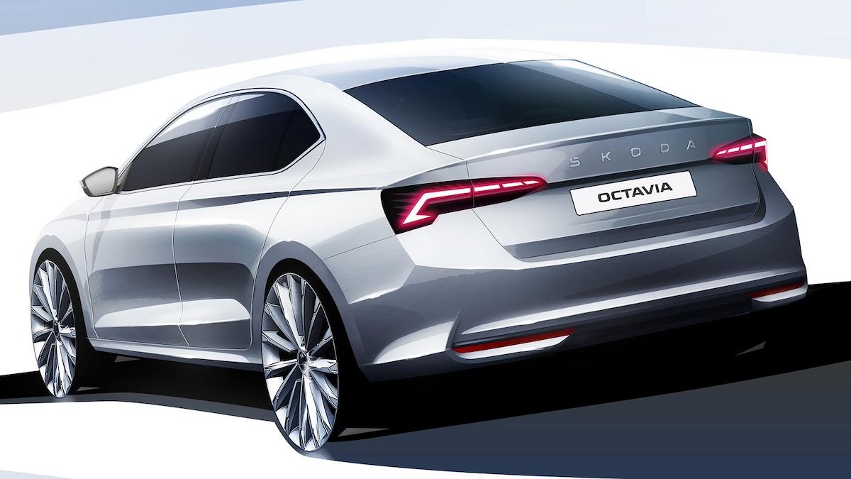 Skoda Octavia Facelift schetsen 2024