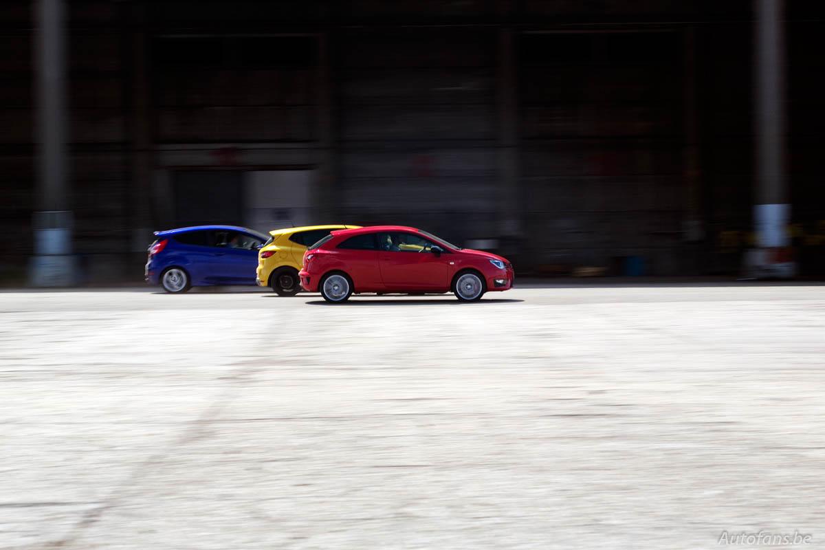 Rijtest: Ford Fiesta ST, Renault Clio R.S. & Seat Ibiza Cupra