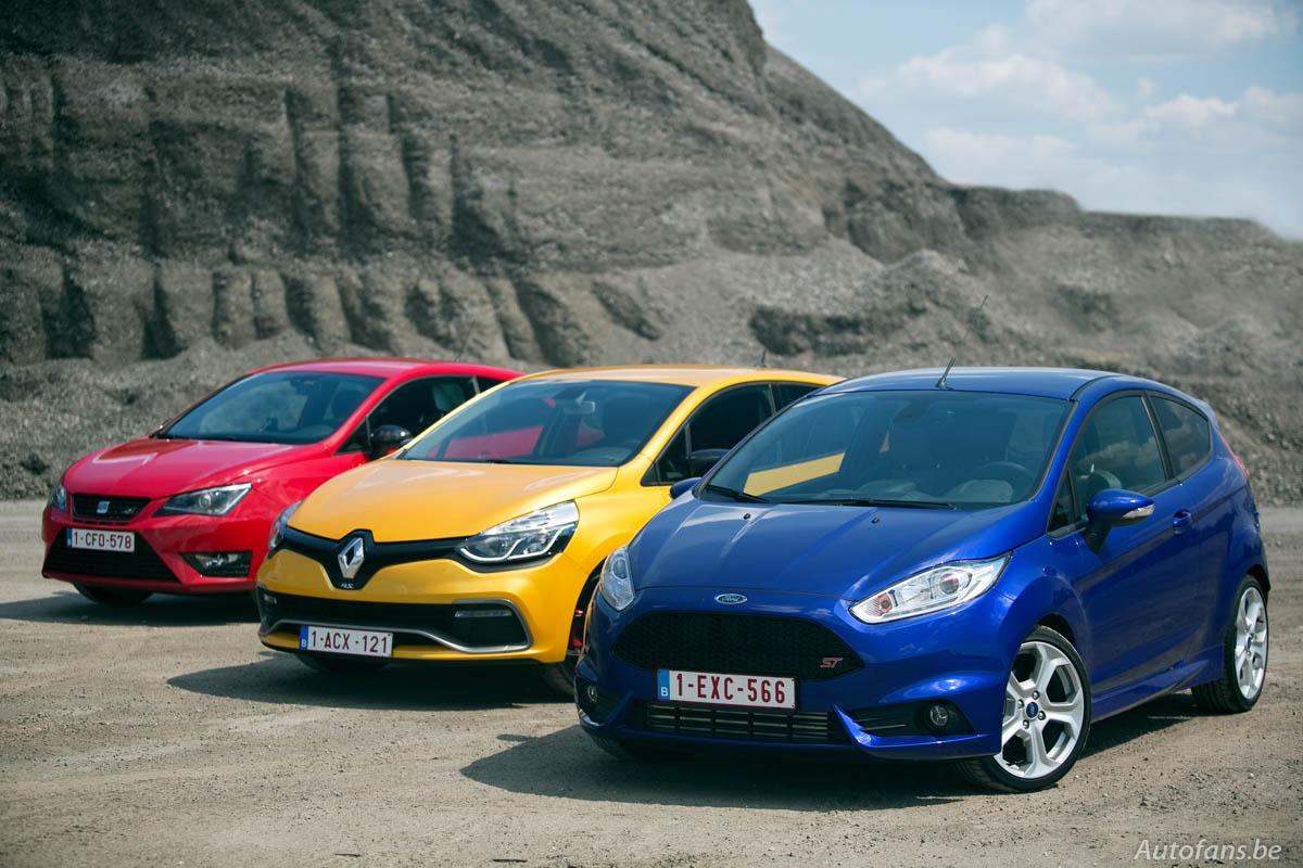 Rijtest: Ford Fiesta ST, Renault Clio R.S. & Seat Ibiza Cupra