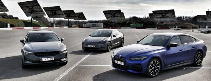 Review BMW i4 VS Tesla Model 3 vs Polestar 2