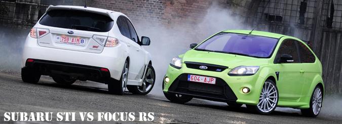 Ford Focus RS vs Subaru Impreza WRX STI