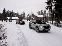 Nissan X-Trail en Ariya e-4ORCE sneeuw