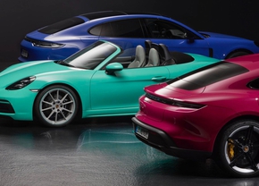 Porsche Maritime Blue, Mint Green, Rubystar Red