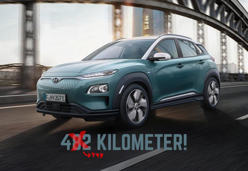 hyundai kona electric range