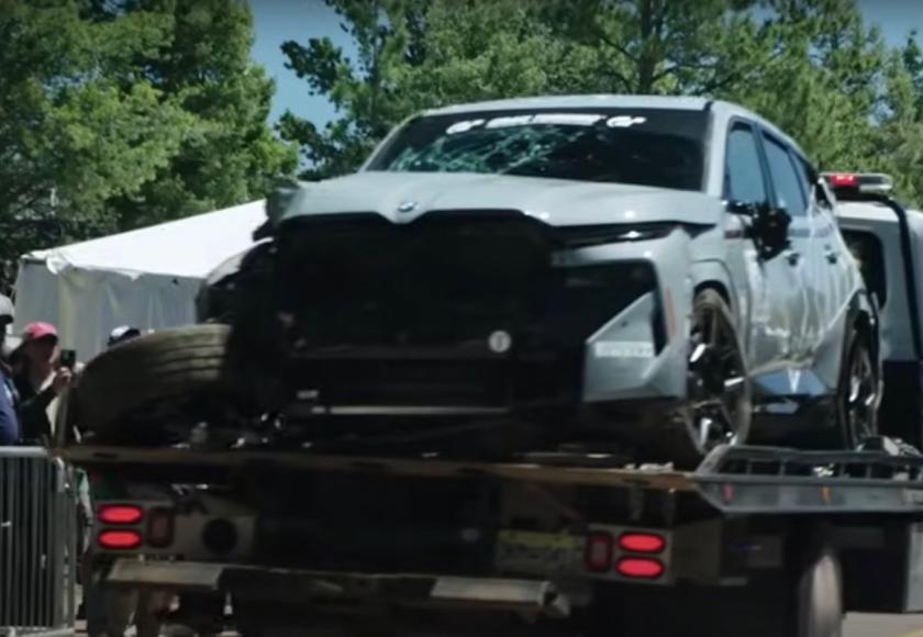 BMW XM crash Pikes Peak 2023
