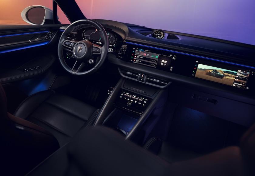 Porsche Macan EV interieur teaser 2023