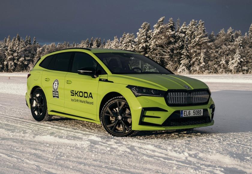 Skoda Enyaq RS iV ijsdrift record 2023