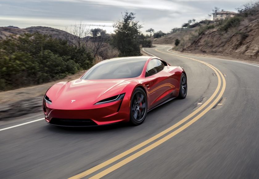 Tesla Roadster fan car 2025
