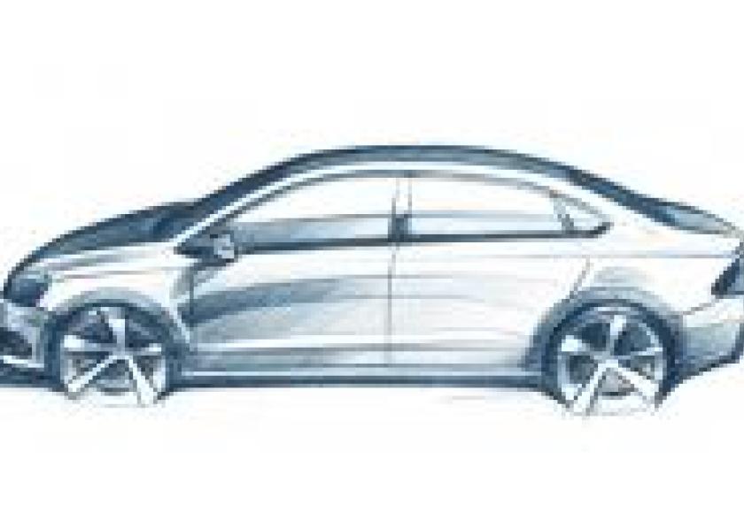 Volkswagen Polo Berline 2010 schets